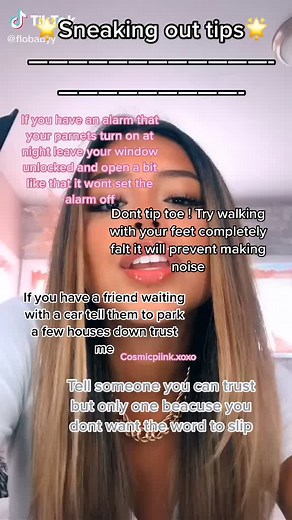 🌟sneaking out tips🌟#fyp#foryoupage#lucky#sneacking#out#aesthetic #cosmicpiink.xoxo#sneakingout#aesthetic#tips