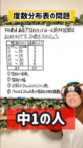 度数分布表の見方覚えてる？