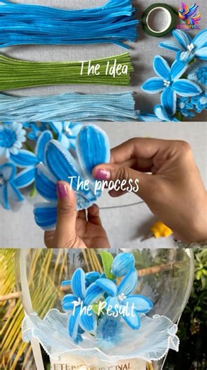 DIY Pipe Cleaner Flowers | Handmade Flower 🌷#pipecleanerart #diy #flowers #foreverflowers