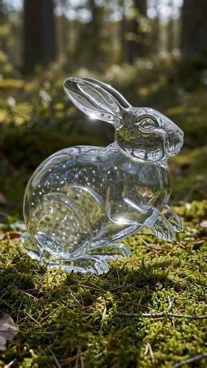 Transparent bunny running #animals