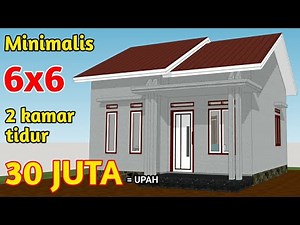 Bangun Rumah Minimalis Sederhana Type 36 M2 - 6x6 Meter - 2 Kamar