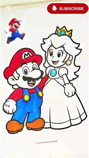 It's me Mario 🚩#coloring #shorts #nintendo #mario