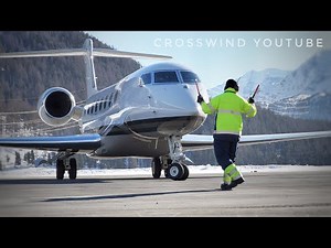 Gulfstream G650ER | Valley Landing and Takeoff | Engadin Airport | 12.01.2020