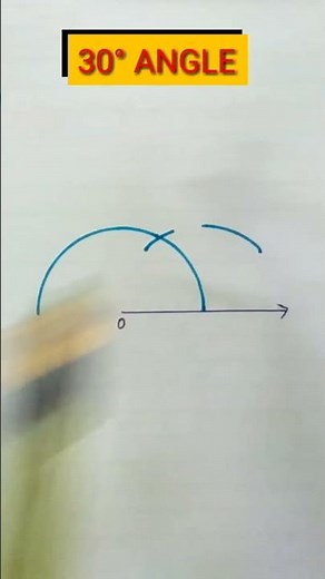 How to construct 30 degree angle with compass 💥 30° angle #practicalgeometry #shorts #maths #viral