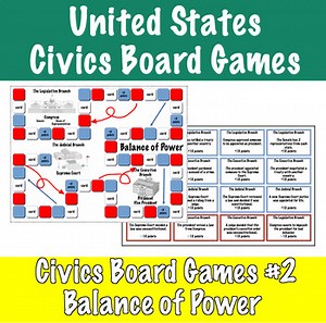 Civics Board Games #2 - Balance of Power (civics, history, printables)