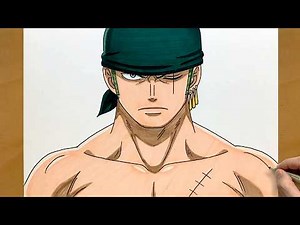 How to Draw Roronoa Zoro Step by Step | Easy One Piece Drawing Tutorial
