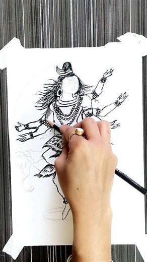 shiva oil pastel drawing tutorial #shiva #drawing #viralvideo #trending #art