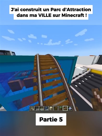 Construire un Parc d'Attraction à Minecraft : Montagne Russe