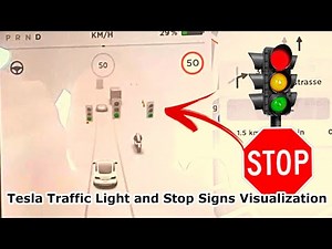 Tesla Autopilot Traffic Light and Stop Signs Visualization New UPDATE 2020