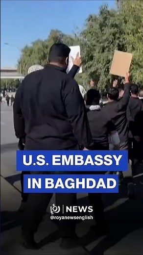 Protesters flee tear gas near US embassy in Baghdad