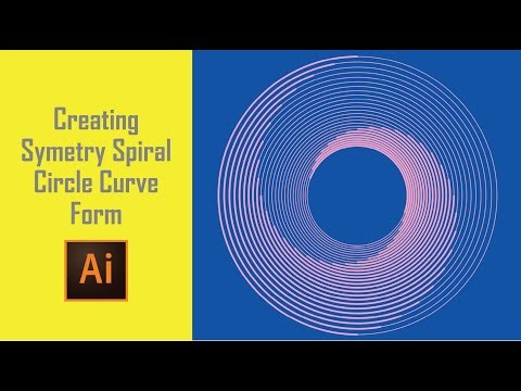 Creating symmetric circle curve spiral shape illustrator circle form