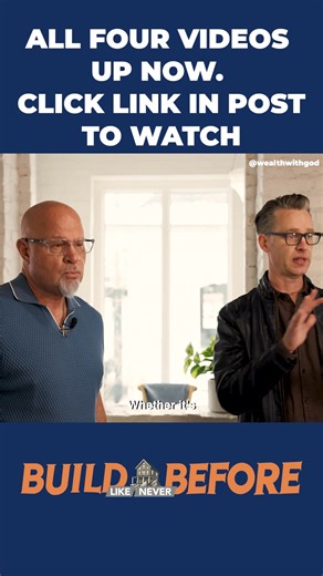 Pastor Jim Baker and Todd Dotson reveal the Real Estate With God coaching program: a way for you to say "Yes" to God's bigger plans without risking your family's finances. An opportunity for you to step into what we call "building like never before." Click the link in bio to watch the 4th video of the Build Like Never Before series where you learn how to elevate your real estate game while benefitting everyone involved. https://www.buildlikeneverbefore.com/series-c #buildlikeneverbefore #wealthw