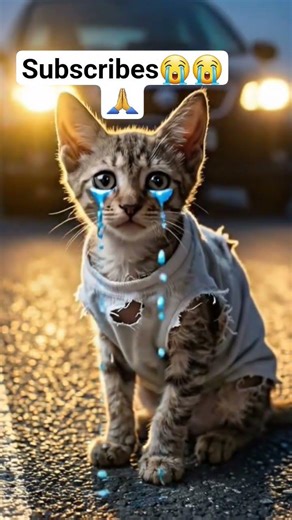 No one stopped ....untill this cat cried #MeowTalesCat#CryingCat#SadCatStory#AnimalEmotions