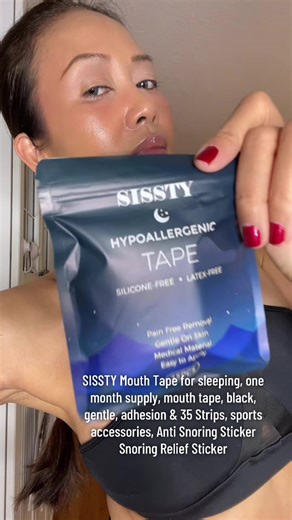 #Inverted SISSTY Mouth Tape for sleeping, one month supply, mouth tape, black, gentle, adhesion & 35 Strips, sports accessories, Anti Snoring Sticker Snoring Relief Sticker