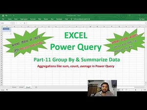 Master in Excel Power Query | Aggregations | Sum, Count, Average, Min, Max Group By
