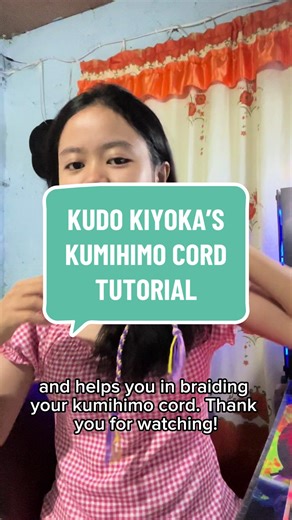 Here’s the tutorial for Kiyoka’s kumihimo cord! If you have any questions, you can drop them here at the comments ^^ #anime #kumihimo #kumihimocord #myhappymarriage #miyosaimori #kiyokakudou #watashinoshiawasenakekkon #TengokuCoser #fyp #foryou