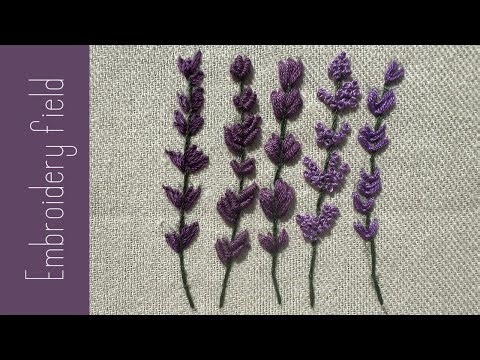 5 ways How to embroider lavender flower for beginners