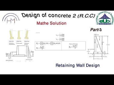 Retaining Wall,,,, Determine the safety factor against overturning and sliding.
