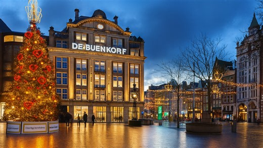 🎄 Amsterdam Christmas 2024 in 4K – Festive Walking Tour with Magical Holiday Lights