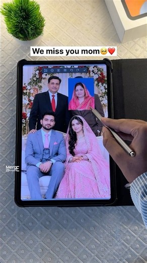 Best surprise gift for family 🥺❤️ | Digital Merge | Family Photo Merge #shorts #merge #digitalart