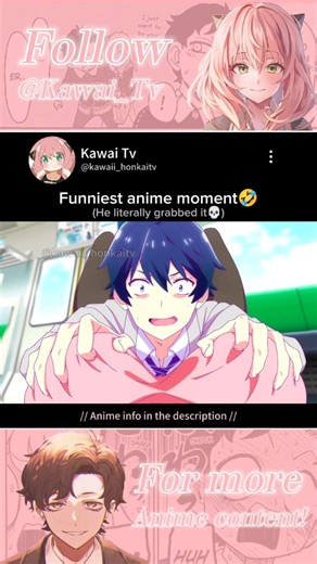 He literally grabbed it🤣 #funny #anime #otaku #shorts