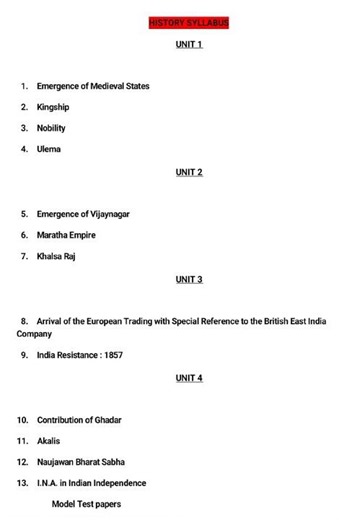 BA 2nd Semester History Syllabus 2026 #studymaster