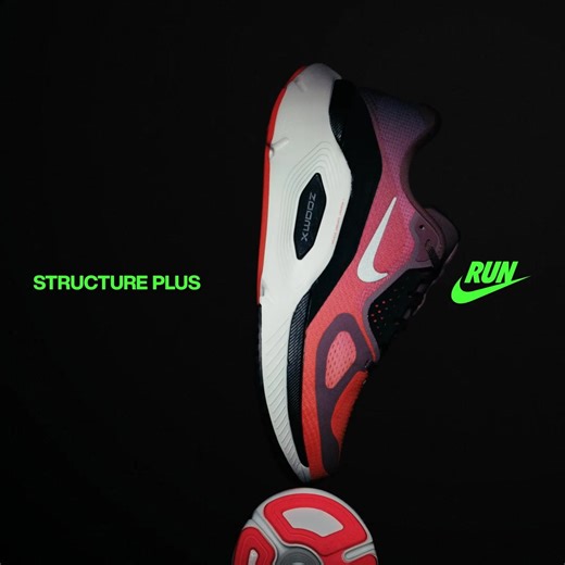 Breathable mesh and a plush tongue and collar—the Structure Plus offers maximum support. | Nike