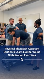 Physical Therapist Assistant students learn lumbar spine stabilization exercises to help strengthen the trunk and support the lower back. . . . #stanbridgeuniversity #stanbridge #physicaltherapy #physicaltherapist #fitnesscareer #pta #rehabilitation #personaltrainer #ptaschool #injuryprevention #rehabtherapy #physicalrehabilitation #ptaprogram #physicaltherapistassistant #sportsmedicine #ptastudent #stanbridgelife #alhambra | Stanbridge University