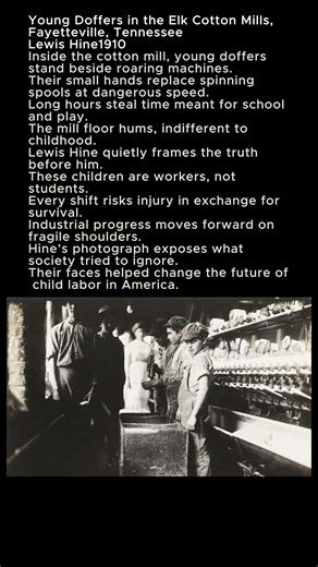 Young Doffers in a Tennessee Cotton Mill | Lewis Hine’s 1910 Child Labor Exposé