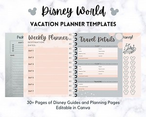 Disney World Vacation Planner, Customizable WDW Trip Guide (digital Download) - Etsy