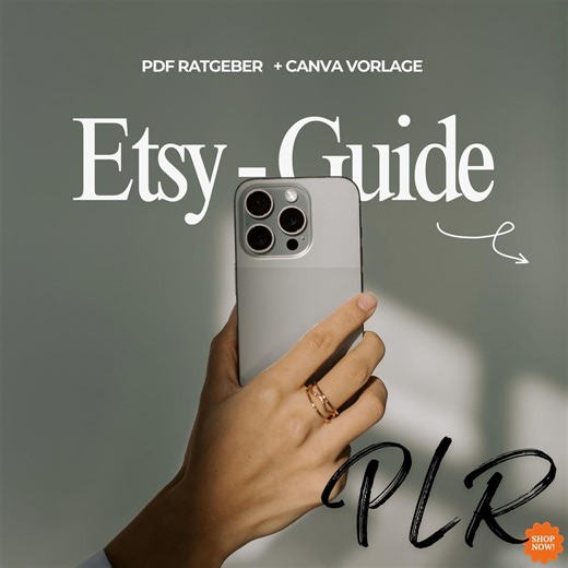 Etsy Start Guide für Minimalistinnen |Schritt für Schritt zum Shop gegen Mental Load | Inkl. Canva Vorlage & PLR