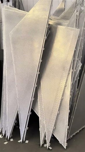 How facade ceiling aluminum perforated cladding looking like #aluminumcladding #ventilatedfacade