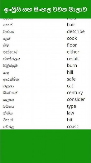 Learn English Words Used in Sri Lanka 🌍🌍 #shorts #english #englishinsinhala