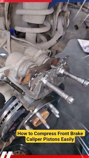 How to Compress Front Brake Caliper Pistons Easily #tricks #mechanic