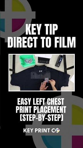 Easy DTF Left Chest Placement using a Ruler Guide #dtfprint #dtfprinting #dtf