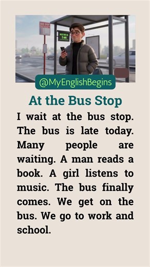 Taking the Bus in English! 🚌 (Easy Shadowing) #learnenglish #speakenglish #shadowing