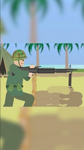 M60 machinegun, M79 Grenade Launcher, M1911 pistol (U.S Infantry weapons of Vietnam War)