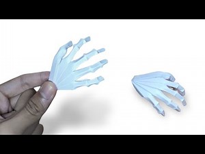Origami Halloween - How to make a paper Hand Skeleton