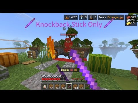 Knockback Stick Challenge In Bed Wars