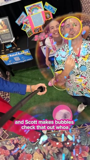 Captain Tall Tale on Instagram: "Did you know? You can blow a bubble in a bubble! #bubbles #fair"
