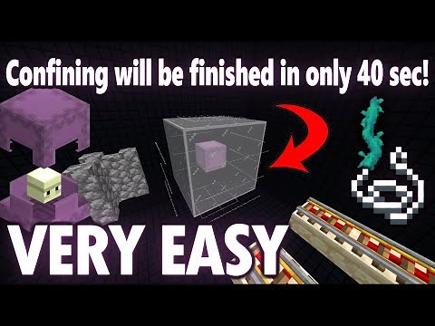 The easiest way to make Shulker Mob Switch cage 【Tutorial】 #minecraft #マイクラ