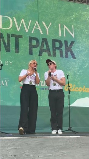 The cast of Little Shop Of Horrors performs "Skid Row (Downtown)” at Broadway in Bryant Park!