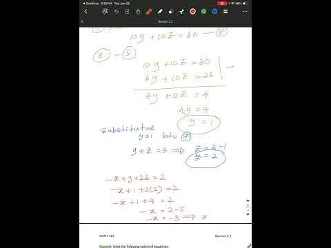 MATH 143|Chapter 2: System of Linear Equations and Matrices| Section 2. 2