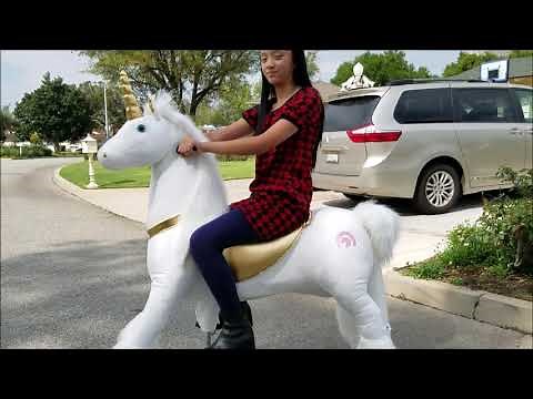 Medallion Ride On Horse in LARGE SIZE UNICORN for Adults
