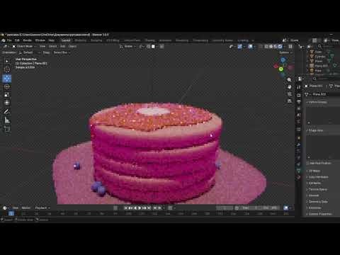 Stylized Pancake Stack with Syrup Game Ready 3D Model