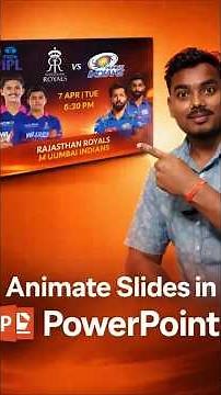 PowerPoint Animated Slide Design 🔥 | IPL Match Style Animation Tutorial 😱 #2026 #shorts #ppt