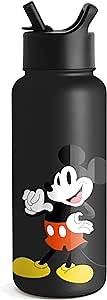 Simple Modern Disney Mickey Mouse Water Bottle with Straw Lid Vacuum Insulated Stainless Steel Metal Thermos | Gifts Reusable Leak Proof Flask for Gym Travel | Summit Collection | 32oz It's Me, Mickey