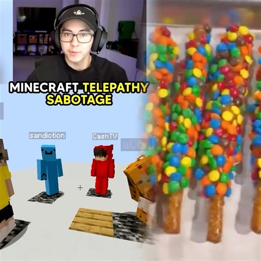 Minecraft Telepathy TEAM REVERSE🔮CookieGod Cash Sandiction Shady #shorts #minecraftshorts