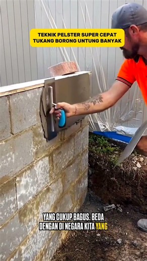How International Workers Plaster Walls #shortvideo #shorts