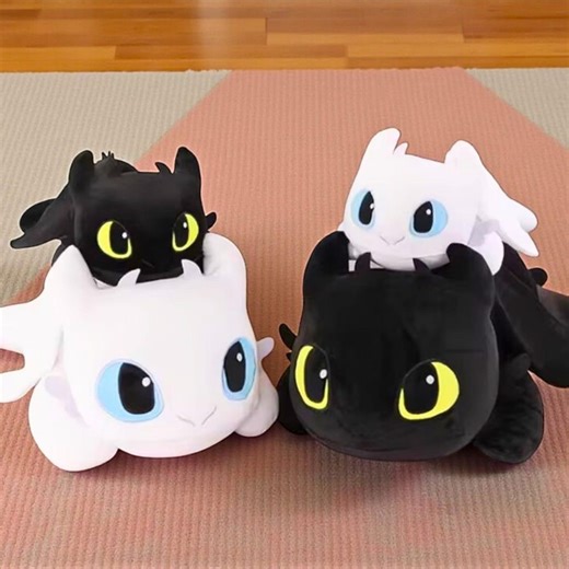 Toothless & Light Fury Plush｜how to Train Your Dragon Movie｜night Fury and Light Fury Stuffed Animal｜couple Gift Dragon Fan Decor - Etsy